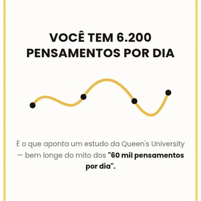 Carrossel sobre sinais de excesso mental: ruminação, dificuldade de foco e cansaço